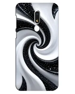 Чехол для Meizu M8 Lite с картинкой «Черно-белая спираль»