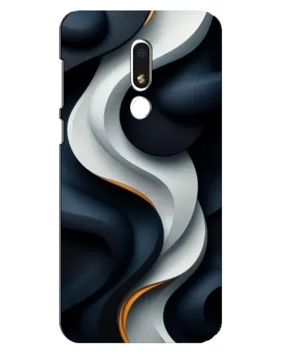 Чехол для Meizu M8 Lite с картинкой «Объемные черно-белые ленты» Чехол для Meizu M8 Lite с картинкой «Объемные черно-белые ленты»