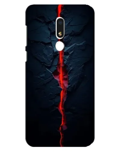 Чехол для Meizu M8 Lite с картинкой «Kрасная лавовая трещина» Чехол для Meizu M8 Lite с картинкой «Kрасная лавовая трещина»