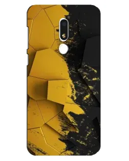 Чехол для Meizu M8 Lite с картинкой «Золотые осколки геометрии»