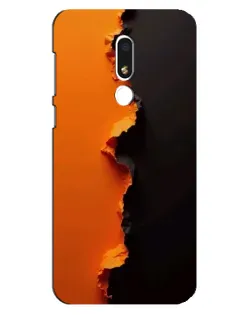 Чехол для Meizu M8 Lite с картинкой «Оранжевый разлом»