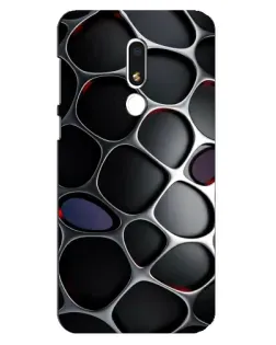 Чехол для Meizu M8 Lite с картинкой «Объемная темная решетка»