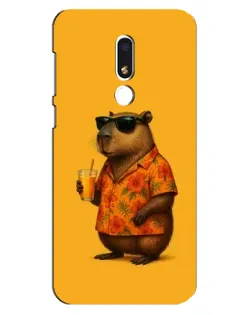 Чехол для Meizu M8 Lite с картинкой «Капибара на отдыхе»