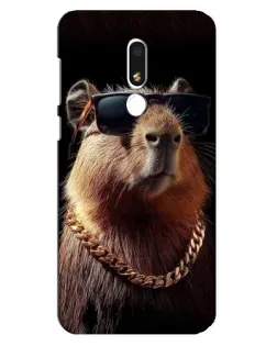 Чехол для Meizu M8 Lite с картинкой «Капибара золотая цепь»