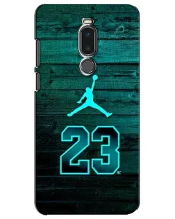 Чехол для Meizu Note 8 с картинкой «Jordan Cyan 23»