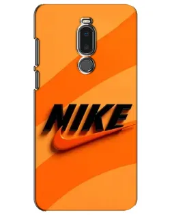 Чехол для Meizu Note 8 с картинкой «Оранжевый драйв Nike»