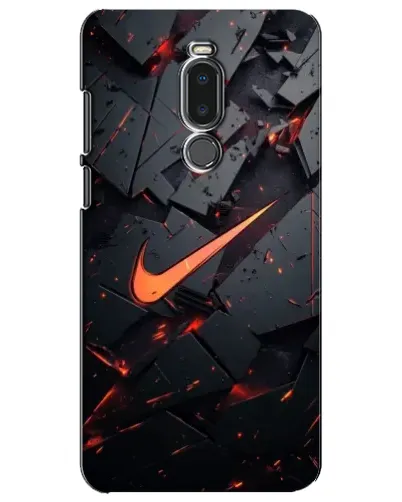Чехол для Meizu Note 8 с картинкой «Nike — эффект разломов»
