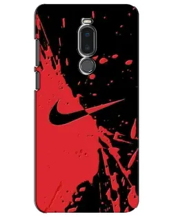 Чехол для Meizu Note 8 с картинкой «Красные брызги Nike»