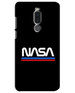 Чехол для Meizu Note 8 с картинкой «NASA — классика Red Blue»