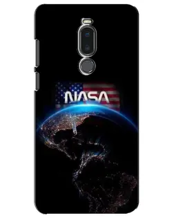 Чехол для Meizu Note 8 с картинкой «Земля из космоса NASA»