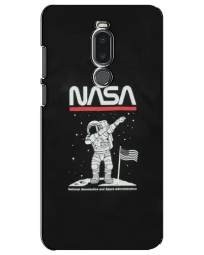 Чехол для Meizu Note 8 с картинкой «NASA — шагаем по Луне»