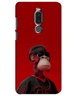 Чехол для Meizu Note 8 с картинкой «Bored Ape в красном»
