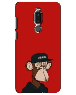 Чехол для Meizu Note 8 с картинкой «Bored Ape — красный фон»