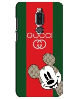 Чехол для Meizu Note 8 с картинкой «Gucci — полосы и Микки»