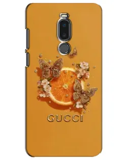Чехол для Meizu Note 8 с картинкой «Gucci — золотые бабочки»