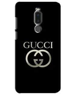 Чехол для Meizu Note 8 с картинкой «Gucci — золото на черном»