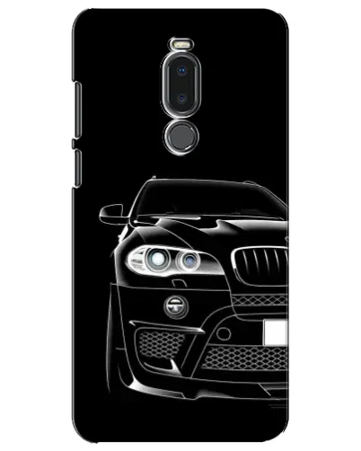 Чехол для Meizu Note 8 с картинкой «Темный силуэт BMW»