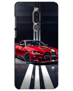 Чехол для Meizu Note 8 с картинкой «Красная BMW на дороге»