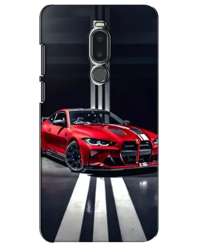 Чехол для Meizu Note 8 с картинкой «Красная BMW на дороге»