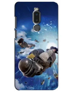Чехол для Meizu Note 8 с картинкой «Десант PUBG — прыжок»
