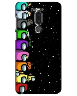 Чехол для Meizu Note 8 с картинкой «Команда Among Us»