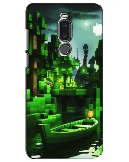 Чехол для Meizu Note 8 с картинкой «Minecraft лесной пейзаж»