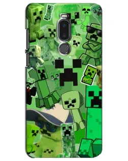 Чехол для Meizu Note 8 с картинкой «Криперы Minecraft»