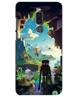 Чехол для Meizu Note 8 с картинкой «Эндермен в лесу»