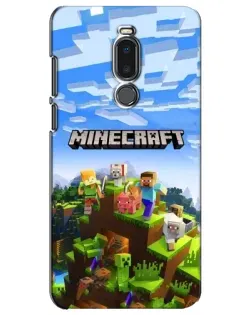 Чехол для Meizu Note 8 с картинкой «Minecraft классический мир»