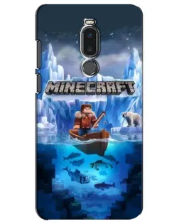 Чехол для Meizu Note 8 с картинкой «Minecraft ледяной мир»