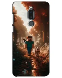 Чехол для Meizu Note 8 с картинкой «Стив в лесу»