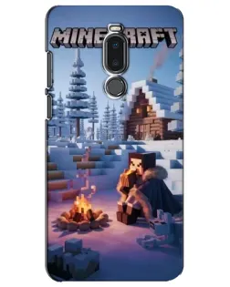 Чехол для Meizu Note 8 с картинкой «Зимний Minecraft»