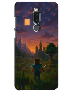 Чехол для Meizu Note 8 с картинкой «Стив у башни»