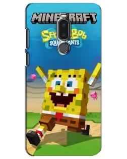 Чехол для Meizu Note 8 с картинкой «Губка Боб Minecraft»