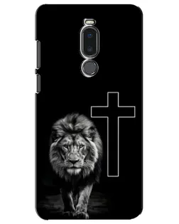 Чохол для Meizu Note 8 з картинкою «Лев та Хрест»