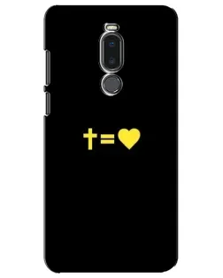 Чехол для Meizu Note 8 с картинкой «Сердце и Крест»