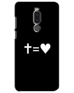 Чехол для Meizu Note 8 с картинкой «Крест и Сердце»