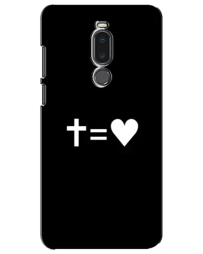 Чехол для Meizu Note 8 с картинкой «Крест и Сердце»