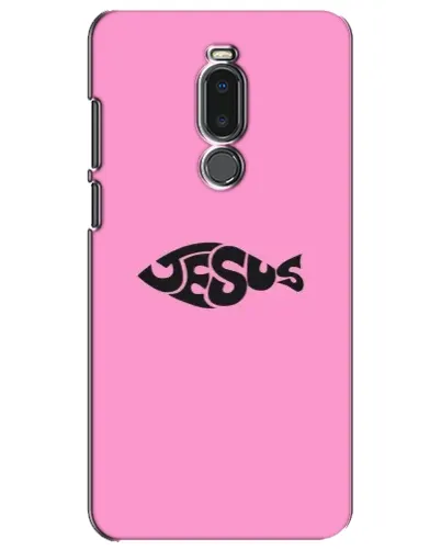 Чехол для Meizu Note 8 с картинкой «Розовый символ  Jesus»