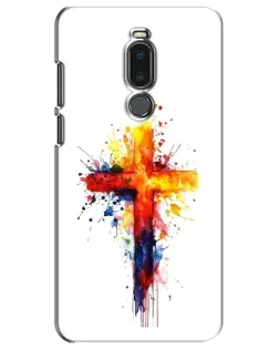 Чехол для Meizu Note 8 с картинкой «Акварельный крест»