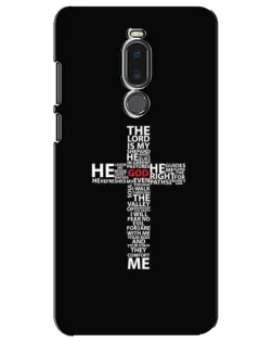 Чехол для Meizu Note 8 с картинкой «Текстовый крест»