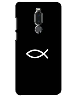 Чехол для Meizu Note 8 с картинкой «Символ рыбы Jesus»