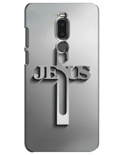 Чехол для Meizu Note 8 с картинкой «Металлический крест Jesus»