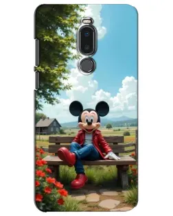 Чохол для Meizu Note 8 з картинкою «Міккі на лавці»