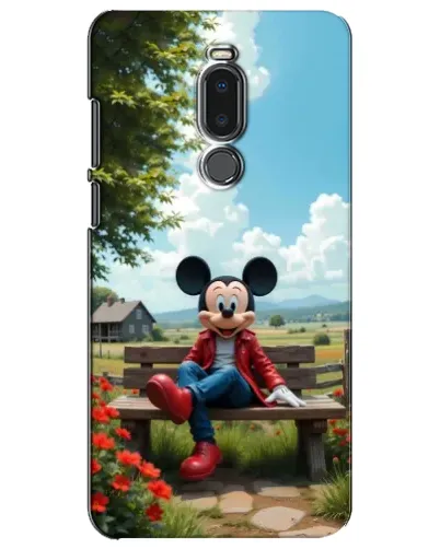 Чохол для Meizu Note 8 з картинкою «Міккі на лавці»