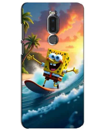 Чехол для Meizu Note 8 с картинкой «Губка Боб серфингист»