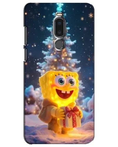 Чехол для Meizu Note 8 с картинкой «Рождественский Спанч Боб»