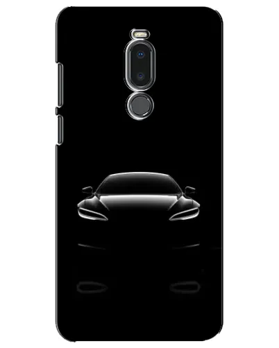 Чехол для Meizu Note 8 с картинкой «Силуэт Tesla Night»
