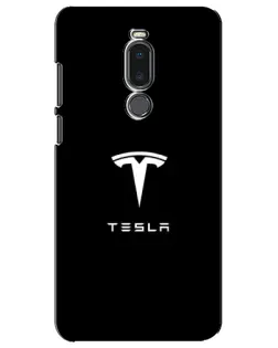Чехол для Meizu Note 8 с картинкой «Tesla White Logo»