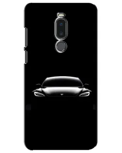 Чехол для Meizu Note 8 с картинкой «Фары Tesla Night»